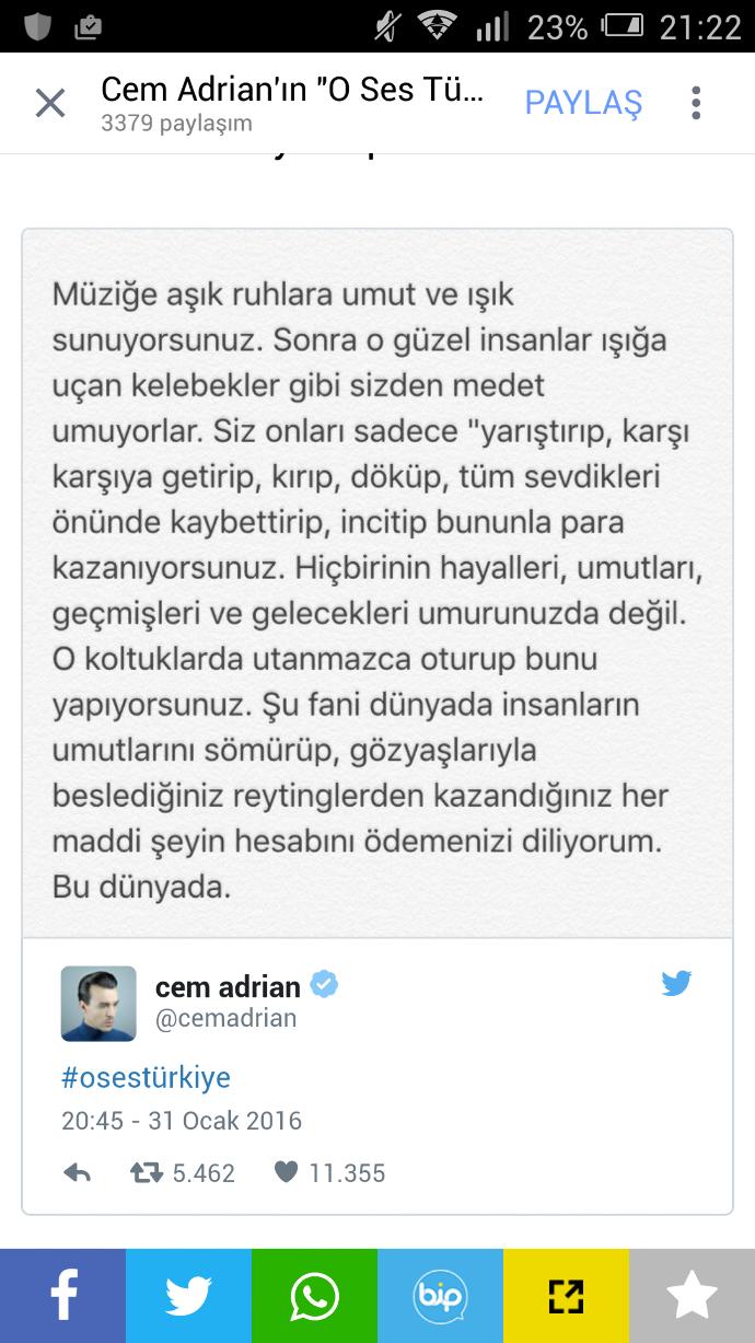 Sizce kim haklı? Acun mu? Cem Adrian mı?