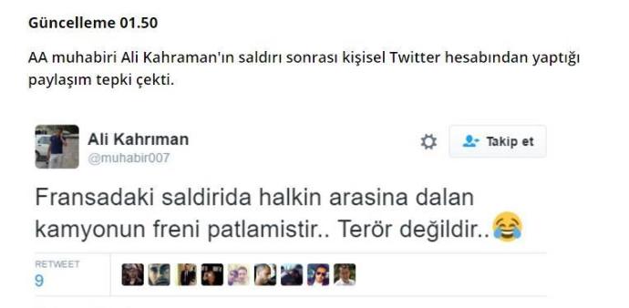 Yine bir terör saldırı ama adres farklı, kurbanlar aynı: Masum Halk! Bununla dalga geçip sevinenlere ne diyorsunuz?