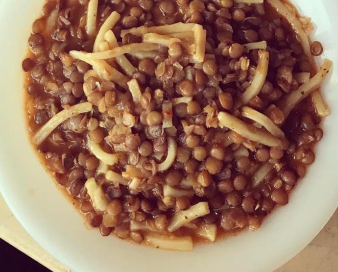 Vücuda Kan Deposu Etli ve Erişteli Yeşil Mercimek