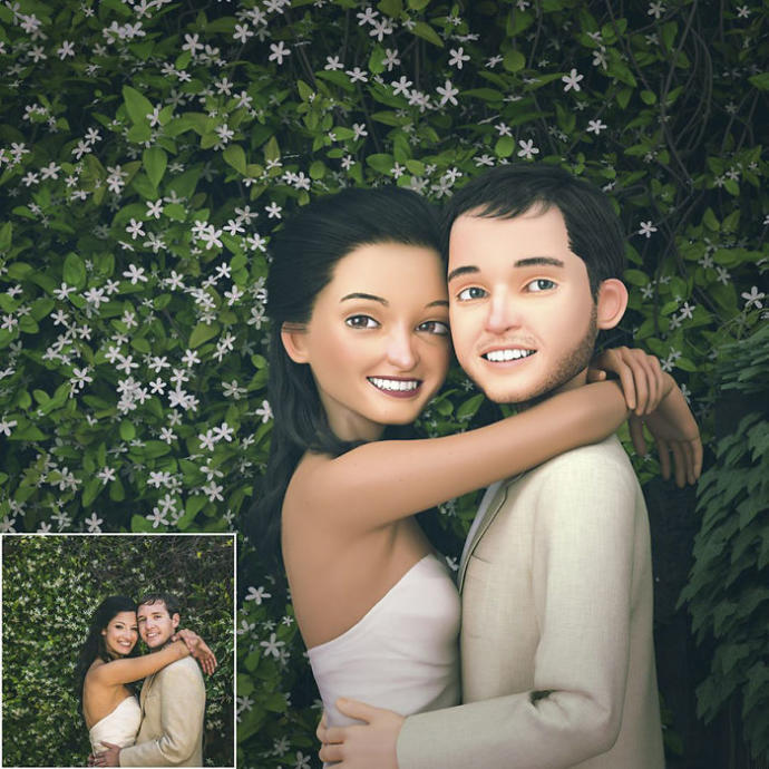 Bu Sanatçı İnsanların Fotoğraflarını 3D Pixar Animasyon Karakterlerine Dönüştürüyor!
