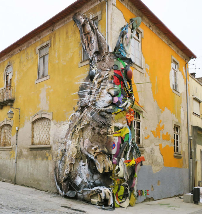 Sokakta Bulduğu Atık Malzemelerle 3D Grafitiler Yapan İnanılmaz Sokak Sanatçısı