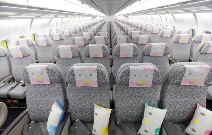 Çocukların Uçuş Korkusunu Yenmek İçin Havada Bile Hello Kitty!
