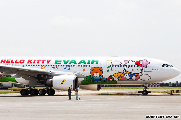Çocukların Uçuş Korkusunu Yenmek İçin Havada Bile Hello Kitty!