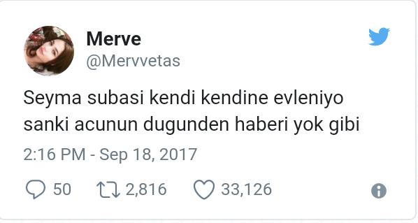 Şeyma Subaşı ve Acun Ilıcalı Düğünü Sonrası Paylaşılan Birbirinden Komik 5 Twit