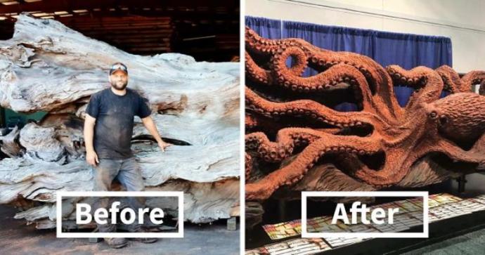 Kurumuş ve Yıkılmış Bir Ağacı Sanat Eserine Çeviren Adam: Jeffrey Michael Samudosky!