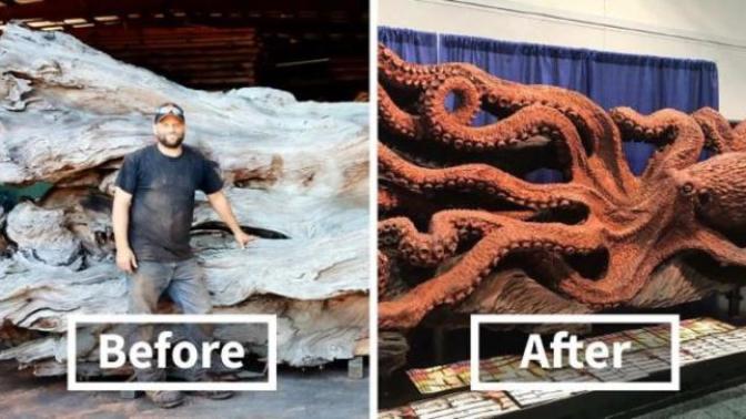 Kurumuş ve Yıkılmış Bir Ağacı Sanat Eserine Çeviren Adam: Jeffrey Michael Samudosky!