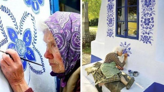 Yaşadığı Köyü Çiçek Desenleriyle Rüyalar Alemine Çeviren Yaşlı Kadın!