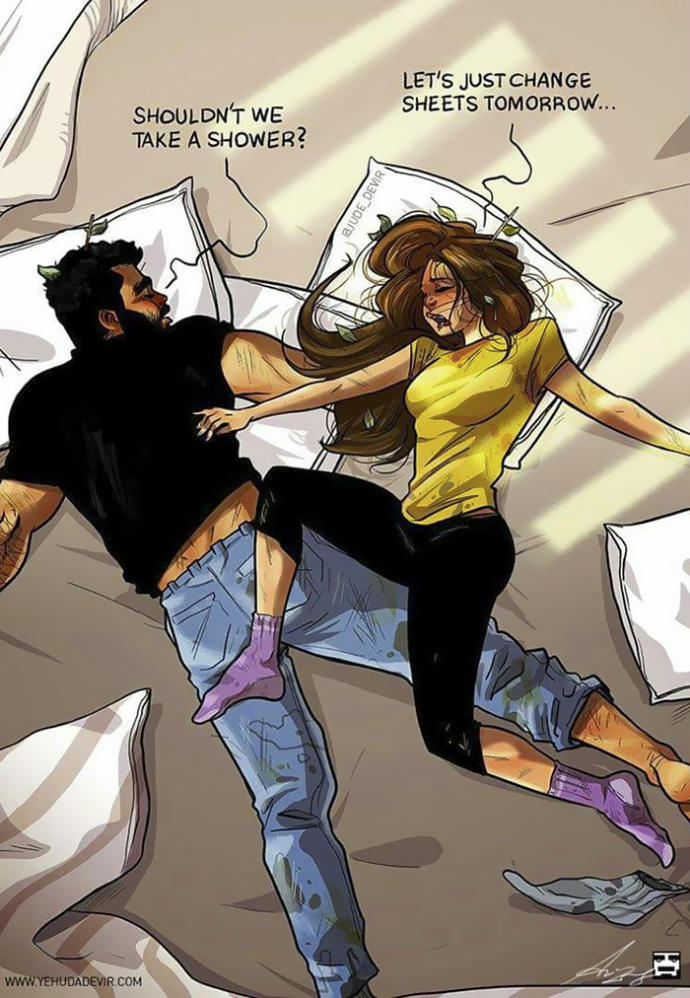 En Komik İllüstrasyonlarla Aynı Evi Paylaşan Çiftlerin Olmazsa Olmazları!