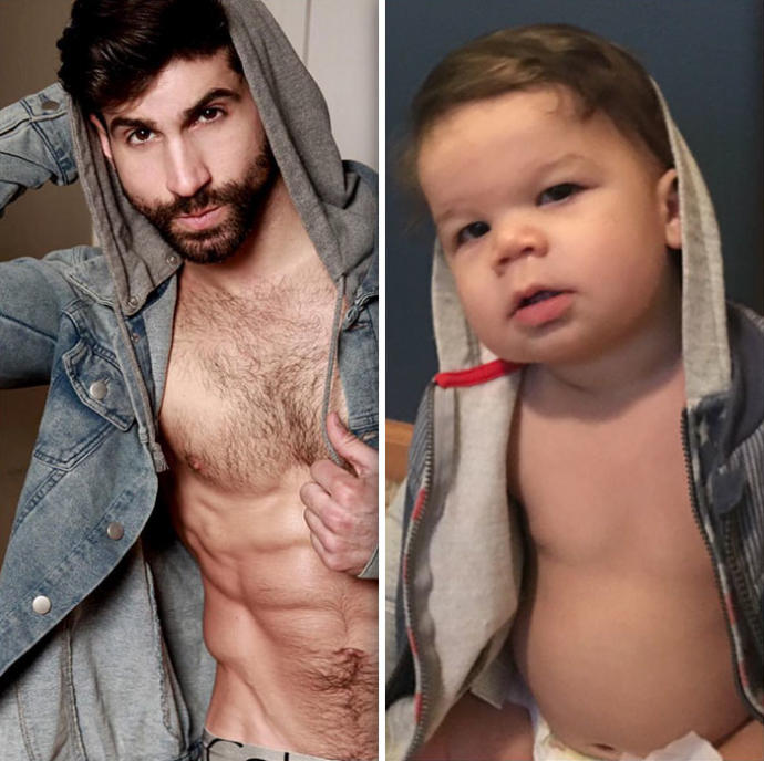 Modellik Konusunda Dayısıyla Biberon Yarıştıran Minik Model!