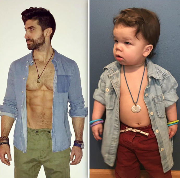 Modellik Konusunda Dayısıyla Biberon Yarıştıran Minik Model!