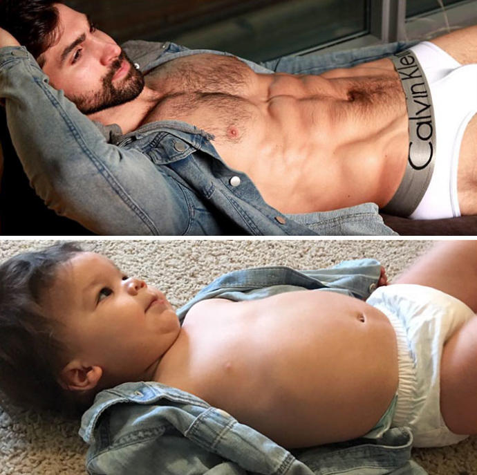 Modellik Konusunda Dayısıyla Biberon Yarıştıran Minik Model!
