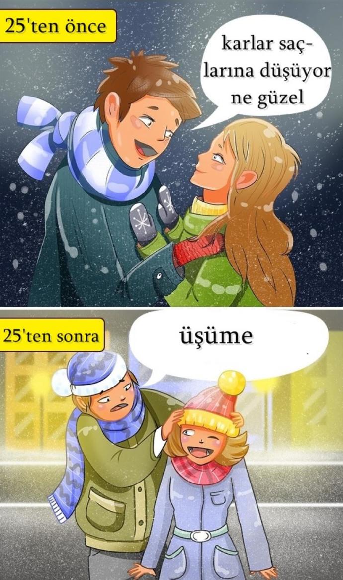 25 Yaş Öncesi ve Sonrasını En İyi Anlatan 8 Harika Çizim