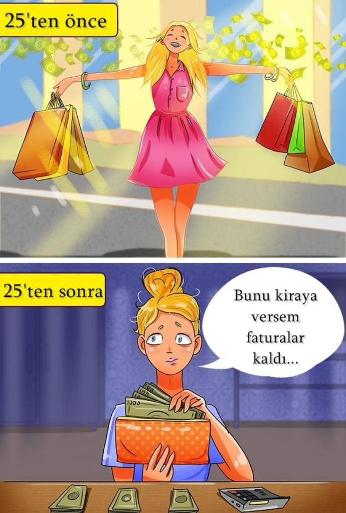 25 Yaş Öncesi ve Sonrasını En İyi Anlatan 8 Harika Çizim