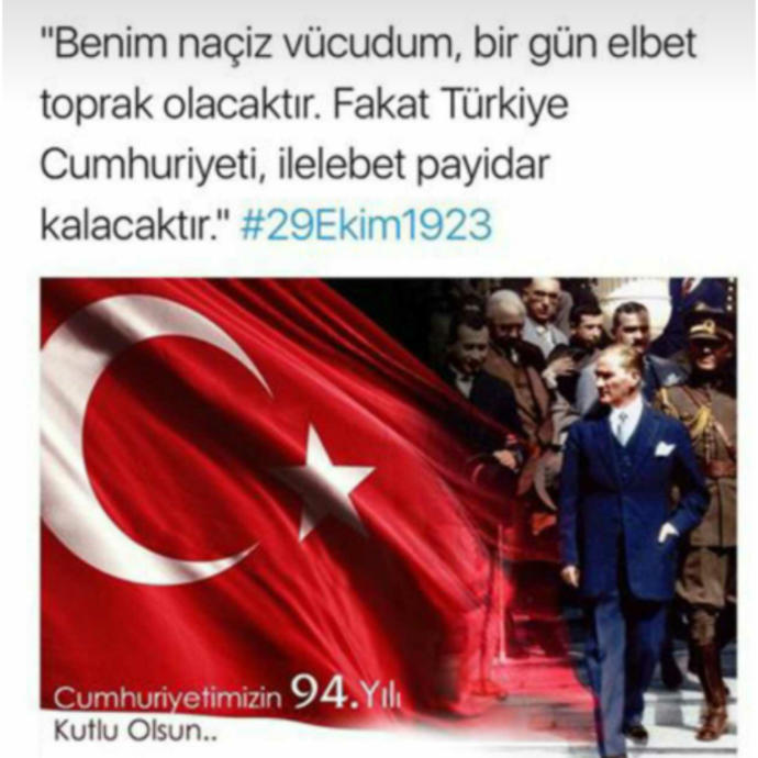 "Birlikten Cumhuriyet Doğar" Diyerek 29 Ekim'i Coşkuyla Kutlayan Sosyal Medya Paylaşımları!