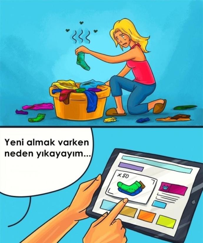 İçlerine Tembellik ve Üşengeçlik İşlemiş Kızları Anlatan İllüstrasyonlar!