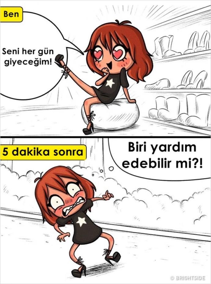 Her Kadının Kendinden Mutlaka Bir Şeyler Göreceği 7 Gülümseten Çizim