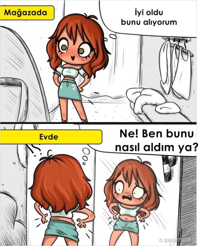 Her Kadının Kendinden Mutlaka Bir Şeyler Göreceği 7 Gülümseten Çizim