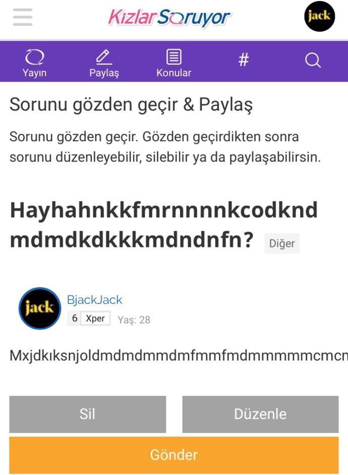 Sorularda Alakasız Paylaşım Nedir?