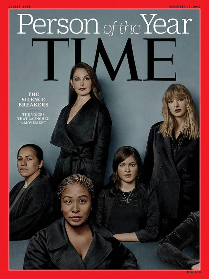 Time Dergisi Bu Kez Kapağına 2017 Yılının #MeToo Hareketine Öncülük Eden Sessizliği Bozanlar'ı Misafir Etti!