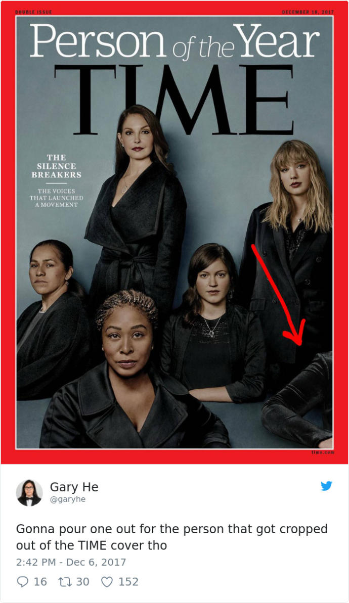 Time Dergisi Bu Kez Kapağına 2017 Yılının #MeToo Hareketine Öncülük Eden Sessizliği Bozanlar'ı Misafir Etti!