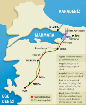 İstanbul - İzmir Mesafeler 4 Saate Düşüyor!