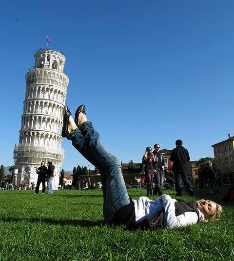 Pisa Kulesiyle Çekilmiş İlginç Fotoğraflar