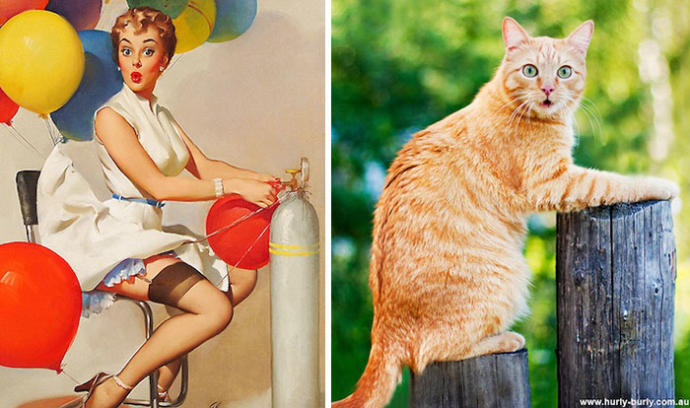 Pin-Up Kızlarına Rakip Olarak Doğmuş Birbirinden Tatlı Kedi Pozları!