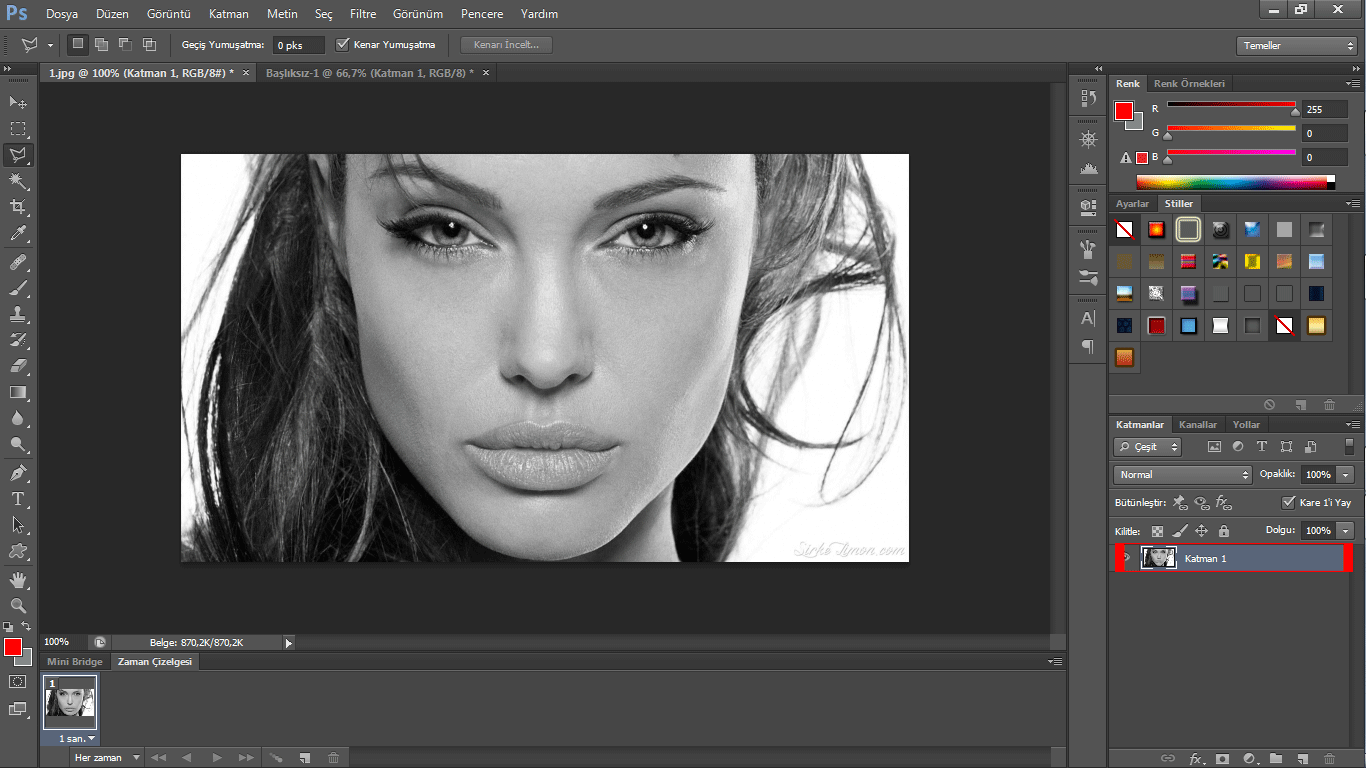 Photoshop CS6 Kullanarak Fotoğraflar Nasıl Karakalem Çalışması Haline Getirilir?
