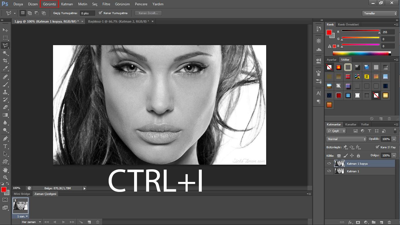 Photoshop CS6 Kullanarak Fotoğraflar Nasıl Karakalem Çalışması Haline Getirilir?