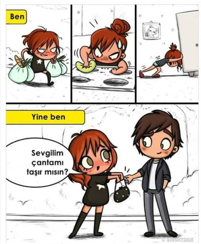 "Kadınları Anlamıyorum" Diyen Erkeğe Kadınların da Hak Vermesi Gerektiğini Gösteren İllüstrasyonlar