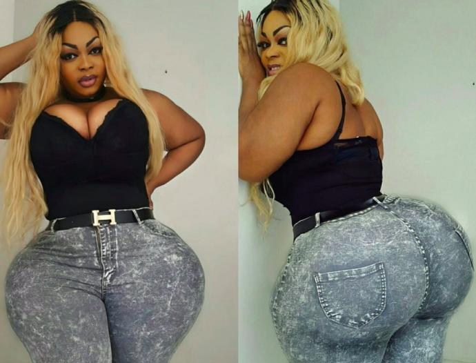 152 cm'lik Doğal Kalçasıyla Kim Kardashian'ı Sollayan Afrikalı Kadın