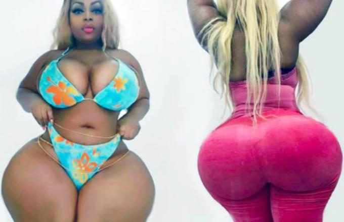 152 cm'lik Doğal Kalçasıyla Kim Kardashian'ı Sollayan Afrikalı Kadın