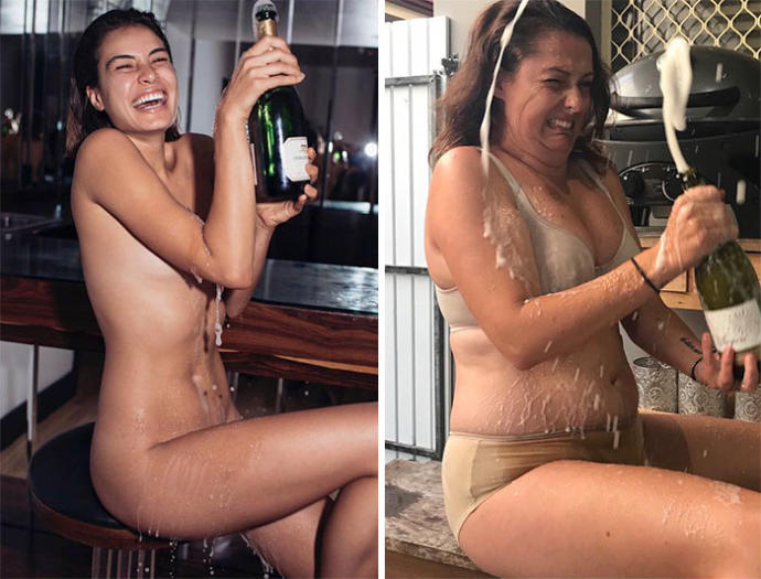 Ünlülerin Instagram Fotoğraflarıyla Dalga Geçen Kadın