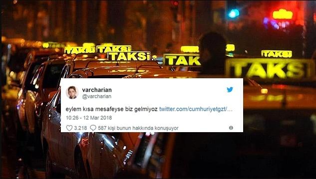 Taksicilerin Ayaklanmasına Tepki Niteliğinde Atılan "#UbereDokunma" Etiketli Tweetler!