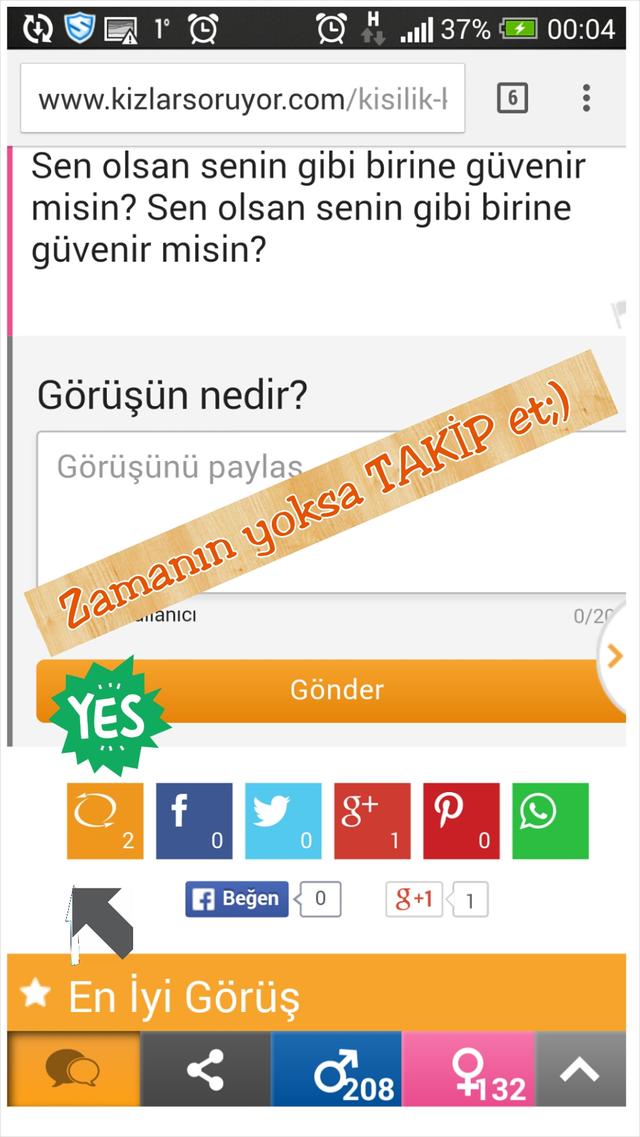 TAKİP'te misin? O Turuncu Butonu Kullanıyor musun ;) ?