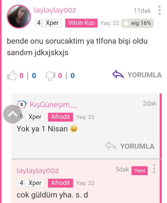 1  Nisan'da KizlarSoruyor Sitesinin Etiket Şakası! ÜyeCanların Eğlenceli ve Birbirinden Komik Sorular ile Yorumları