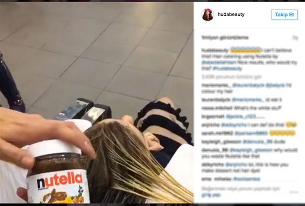 Nutella İle Saçını Boyatan Kadının Görüntüsü Büyük Hayranlık Uyandırıyor!