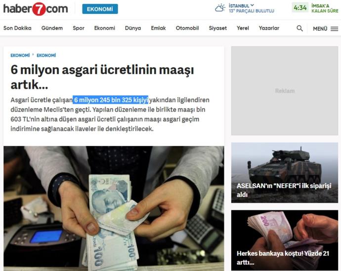 Türkiye' de Asgari Ücretin ve Ortalama Maaşın Geçmişte Geçtiği "Avrupanın Geri Kalmış Ülkelerinin" Gerisine Düşmesi