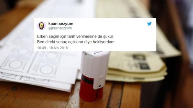 24 Haziran Erken Seçimiyle İlgili Mizahşörler Tarafından Atılan Birbirinden Komik Tweetler!