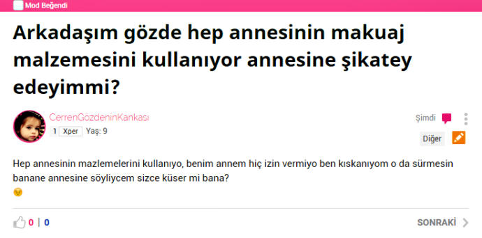 Sitede İlkokula Giden Çocuk Üyeler Olsaydı Karşılaşacağımız Mükemmel Sorular!