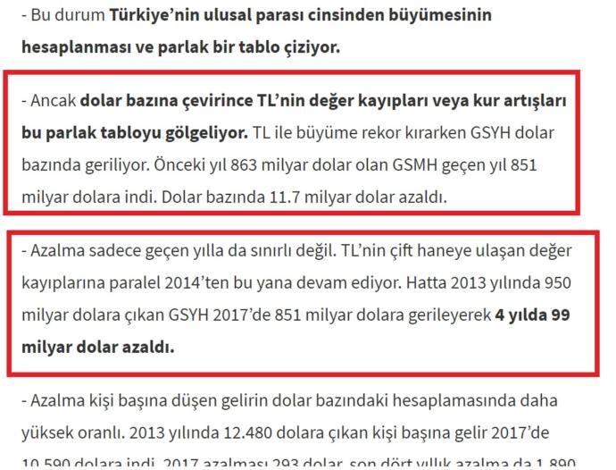 Türkiye Ekonomisi 2017 Yılında %7 Büyürken Nasıl Oldu Da 11 Milyar Dolar Geriledi