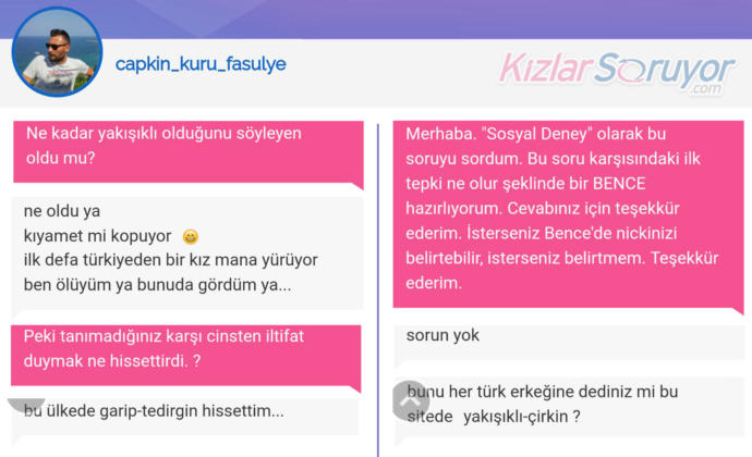 KizlarSoruyor'da Bir İlk! Sosyal Deney Sorusuna Üyelerin Verdiği Süper Cevaplar