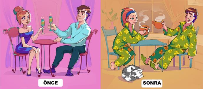 Sevgilinle Aynı Evi Paylaşmaya Başladığında Hayatının Nasıl Değişeceğini Gösteren Trajikomik İllüstrasyonlar!