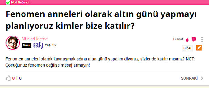 Anneler Günü'nde Annelerimiz Sitede Olsaydı Karşılaşacağımız Muhabbetler!