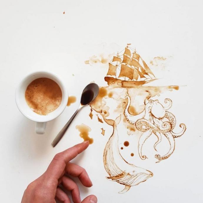 Kahveden Sanat Yaradan Bir Adam: Giulia Bernardelli!