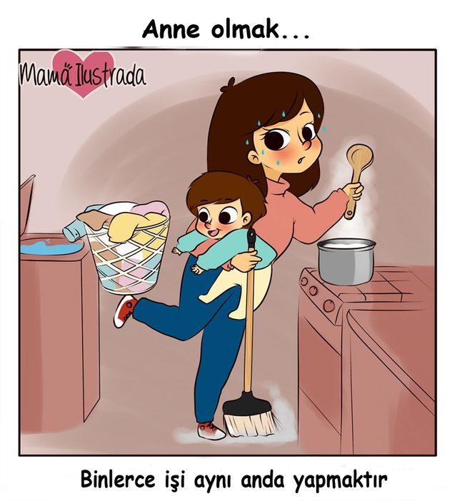 Dünyanın En Zor Mesleği Olan Anneliği En Güzel Anlatan 15 İllüstrasyon
