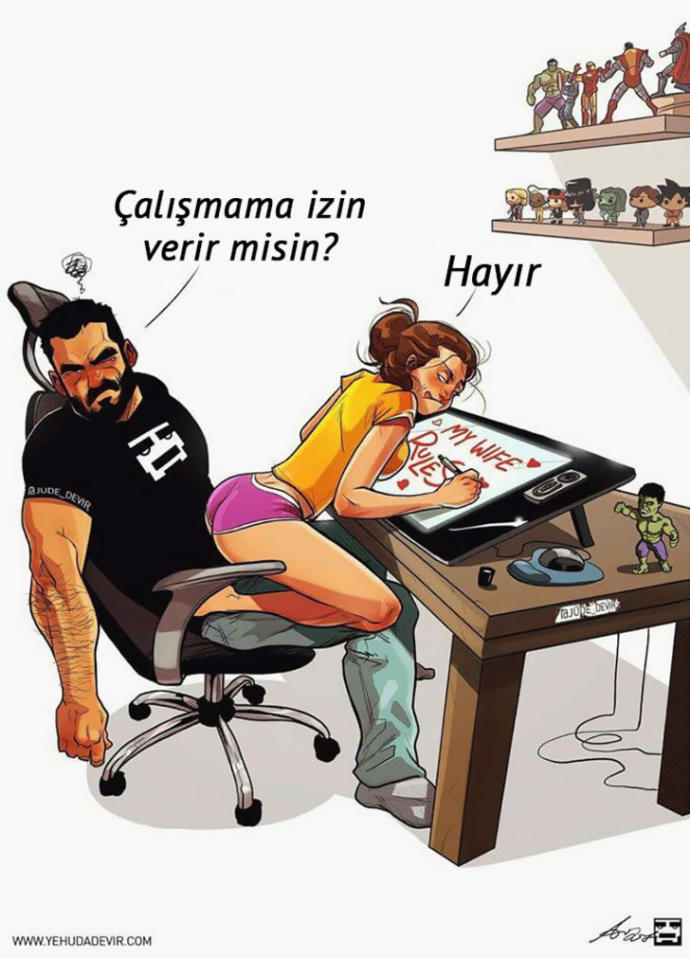 Bir Erkeğin Gözünden Evliliği En Güzel Anlatan Aşk İllüstrasyonları