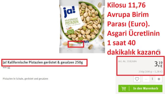 Türkiye' de Ramazan ile Birlikte Uçuşa Geçen Antep Fıstığı Fiyatlarının Almanya' da Daha Ucuz Olması
