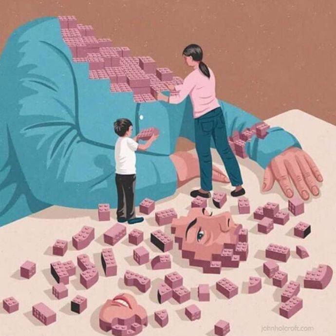 Sanatla Birleşince Düşündürüp Ürküten Depresyon İllüstrasyonları!