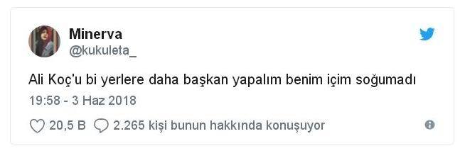 Fenerbahçe Taraftarlarının Yeni Başkanları Ali Koç'a Sevgilerini Gösterdiği Komik Tweetleri